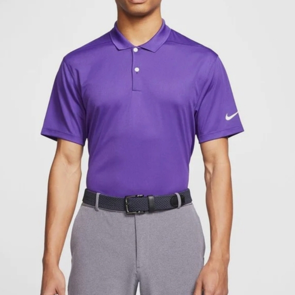 Nike Other - Nike Golf Dri-Fit Purple Wicking Short Sleeve Polo Shirt Lightweight Activewear
